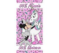 various Toalla de Playa Infantil con Licencia Oficial Disney (Minnie Mouse Unicornio)