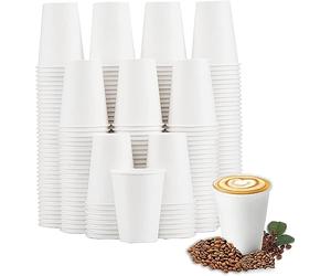various Vasos de Cartón Desechables Café,Para Expresso de 200ml,100% Biodegradables, Reciclables, Apto Bebidas Calientes y Frias,Ideales para Café, Té, Cumpleaños(120cc/600pcs, Vaso Blanco)