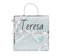 variouss Manta de Bebe Personalizado con su Nombre Bordado, Cochecito o capazo. (Manta Verde)