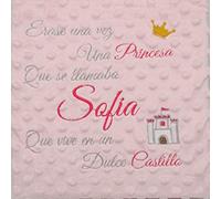 variouss Manta de Bebe Personalizado con su Nombre Bordado, Cochecito o capazo. (Princesa Rosa)