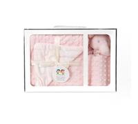 variouss Set Manta + Dou Dou Elefante para bebé Recien Nacido (Rosa)
