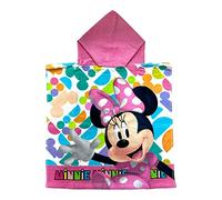 variouss Toalla de Poncho para Playa, Toalla Infantil con Capucha de Licencia Oficial (Minnie Mouse P014)