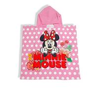 variouss Toalla de Poncho para Playa y Piscina Infantil de Licencia Oficial (Minnie Mouse A)