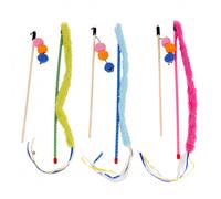 Varita con cola de peluche y bolas para gatos - Duvo Plus