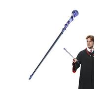 Varita de bruja de cristal, varita de cristal de amatista violeta, accesorio de disfraz de Halloween, Navidad, cumpleaños, cosplay, suministros de varita de mago para brujas, mago, adultos y niños