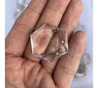 Varita de cristal de cuarzo transparente 100 % natural de 3 cm, piedra cruda de roca, espécimen mineral en forma de estrella de David, 1 unidad, 3 cm