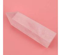 Varita de Cristal de Fluorita Natural Hexagonal para Concentración y Promoción de la Salud Decoración del Hogar Rosa 6~7 Cm (Cuarzo Rosa 6-7cm)