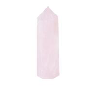 Varita de cristal natural piedra preciosa natural varilla hexagonal de punta 5-6cm adorno para meditación Reiki - cristal de cuarzo rosa