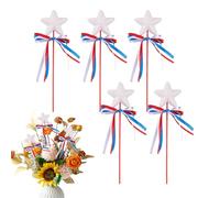 Varita de de estrella, 5 varitas de estrella parpadeante, regalo de fiesta encantador, diseño mágico ligero, 9.06 x 2.36 pulgadas, accesorio de disfraz para niños, uso en desfile de cosplay