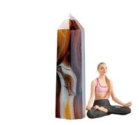 Varita de , de meditación energética, hecha a mano, gema decorativa natural pulida para ritual