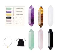 Varita de de meditación, piedras de varita hexagonales de | Juego de piedras de natural hexagonal para meditación | es pulidos de piedra de natural para Reiki, meditación, decoración del hogar