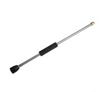 Varita de extensión de alta presión de acero inoxidable con conector roscado de 14 mm para lavado de coches, patio y limpieza al aire libre, boquilla de pulverización de largo alcance (50 cm)