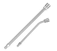 Varita de extensión para lavadora a presión, lanza de extensión de acero inoxidable (35 cm) y barra de extensión curvada de 30° (22 cm), conexión rápida de 1/4, 4000 PSI, 2 unidades