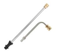 Varita de extensión para lavadora a presión para Karcher K2 K3 K4 K5 K6 K7, lanza de extensión (40 cm) + barra de extensión curvada de 90° (22 cm) de acero inoxidable Dirt Blaster Power Lance para