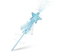Varita de Hadas Varita Mágica de Princesa Navideña Disfraz de Varita de Estrella Brillante Suministros de Fiesta de Hadas Palos de Varitas Brillantes para Bodas Juego de Roles (Azul)