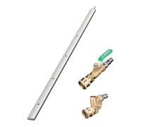 Varita de limpieza del radiador de 23.6 pulgadas de acero inoxidable varita de radiador con tubería de aire conector rápido agua/aire doble uso para el camión de automóviles limpiador