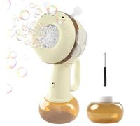 Varita de máquina de burbujas - Soplador de burbujas giratorio en forma de abeja, fabricante de burbujas de luz colorida portátil, máquina automática de burbujas | Celebración de cumpleaños de playa