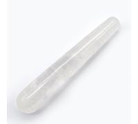 Varita de masaje de cristal de roca para tratamiento de acupuntura, herramienta de raspado de punta gua sha