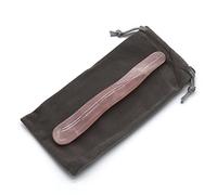 Varita de masaje de cuarzo rosa natural trenzado, tratamiento de acupuntura, herramienta de acupresión, herramienta de masaje Gua Sha