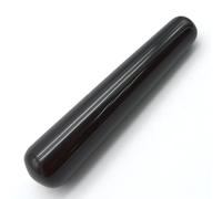 Varita de masaje de obsidiana negra natural de 11 cm, tratamiento de acupuntura, herramienta de acupresión, herramienta de masaje de raspado Gua Sha