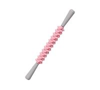 Varita de masaje de yoga, rodillo muscular de dientes de lobo para pantorrillas, muslos, cuádriceps, brazos y antebrazos, herramienta de relajación para masaje de tejido profundo (rosa)