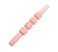 Varita de Masajista de Rodillos, Varita de Rodillo Muscular Portátil de Acero Inoxidable para Drenaje Linfático (Rosa)