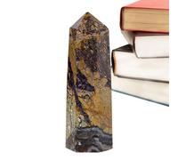 Varita de, Pilar de | Columna de,6 varitas de facetadas, columna natural de una sola punta, meditación Reiki pulida, decoración del hogar