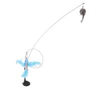 Varita de Plumas de Gato con Succión, Juguete Interactivo de Doble Extremo, Palo Extraíble para Juegos en Interiores, Gatos Energizantes, 90cm (#2)