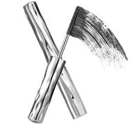 Varita de rímel de metal, rímel de varita de metal 3D rizado impermeable natural delgado negro con larga duración a prueba de manchas para mujeres