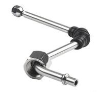 Varita de vapor mejorada para EC680 EC685 ECP35.31 ECZ351, brazo de espuma de leche de acero inoxidable de 6 mm con codo de goma quemada, piezas de repuesto de 1/4 pulgadas para máquina de café (A)