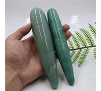 Varita De Yoni De Aventurina Verde De 18cm, Varita De Masaje De Cristal Natural, Reparación Corporal De Piedra,Grande