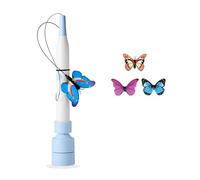 Varita eléctrica para gatos con mariposa intercambiable, juguete volador giratorio de 360° y entretenimiento automático para gatos, mango extraíble para juegos interactivos, gatito divertido y gato