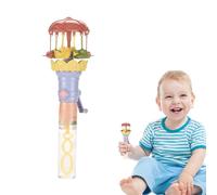 Varita Mágica de Burbujas para Niños Pequeños - Carrusel Luminoso Juguete Sopla Pompas,Varitas Interactivas Portátiles para Fiestas Infantiles, Jardín, Pascua, Navidad, Halloween y Cumpleaños
