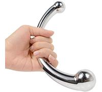 Varita mágica pura de lujo, consolador de acero inoxidable, tapón Anal, punto G, masajeador de punto P/masturbador de juguete sexual de Metal para pared