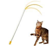 Varita para Gatos, Juguetes para Gatos de Interior - Cola de ratón con Varita de Juguete de Silicona de 20 Pulgadas - Flexible de Juguete para Gatos, caña de Pescar para Gatos, Juguetes para Gatos de