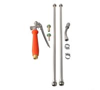 Varita pulverizadora ajustable de 44 pulgadas con conectores de latón, abrazaderas de manguera a prueba de fugas y boquilla multiajuste para mangueras de jardín (3/8 pulgadas y 1/4 pulgadas