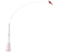 Varita recargable para gatos con modo de burla automática, dos ajustes, rotación de 360 grados, alambre de acero flexible y ventosa para montaje en piso o vidrio (A)