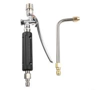 Varita rociadora de acero inoxidable de conexión rápida de 1/4 para lavadora de alta presión, herramientas de jardín con mango de bloqueo para descarga continua de agua (17 cm-90 °)