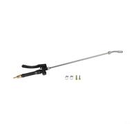 Varita rociadora de jardín de 29 pulgadas, boquilla ajustable de acero inoxidable, mango bloqueable, púas de latón para manguera de 3/8 pulgadas y 1/4 pulgadas, lanza de pulverización resistente