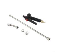 Varita rociadora de jardín de acero inoxidable con palanca bloqueable y boquilla ajustable para manguera de 3/8 pulgadas, lanza de pulverización de repuesto de latón de 29 pulgadas, tubo de metal de
