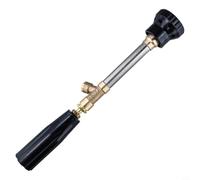 Varita rociadora de jardín resistente con control de flujo ajustable de niebla a chorro para cuidado de plantas, lavado de vehículos, limpieza de caminos, color negro (30 cm)