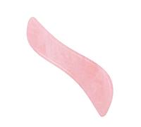 Varita Yoni de cuarzo rosa natural Varita de masaje de cristal de jade Músculos de apriete Piedra de masaje Herramienta Guasha Masajeador de punto de acupuntura-S forma 2