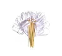 Varitas De Boda 10/20/50 varitas mágicas de cinta hadas, remolino encaje y campana for fiestas bodas(White Ribbon,20pcs)