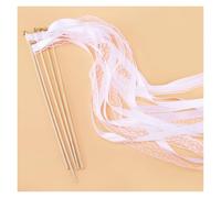 Varitas de cinta hadas con cascabeles y serpentinas encaje giratorias, recuerdos for fiestas bodas Varitas Para Bodas(Pure White,30PCS)