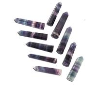 Varitas de para curar,es De Flourita Natural Con Punta Hexagonal - Piedras preciosas naturales hexagonales, es y piedras curativas, piedras preciosas y es para la curación energética