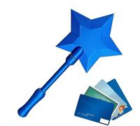 Varitas De Tarjeta De Crédito - Varitas Mágica De Tarjeta De Crédito Impresa En 3D | Portatarjetas Portátil Con Forma De Estrella Para Pagar Con Grifo Para Bromas, Compras Y Pagos Sin Contacto(A-zul)