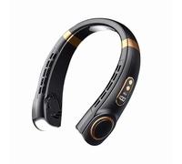 VarityMart Ventilador de cuello sin aspas con pantalla LED, mini ventilador eléctrico, recargable por USB, portátil, manos libres, uso doméstico y exterior