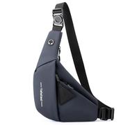 VARLIVOO Bandolera Hombre Antirrobo, Bolso Cruzado Pequeño para Hombre, Bolsa de Pecho Impermeable para Trabajo, Viaje y Uso Diario Azul B