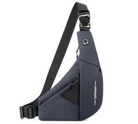 VARLIVOO Bandolera Hombre Antirrobo, Bolso Cruzado Pequeño para Hombre, Bolsa de Pecho Impermeable para Trabajo, Viaje y Uso Diario Azul A