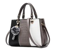 VARLIVOO Casual Bolsos para Mujer Bolsos Bandolera Bolsos de Mano Bolsos Totes para Mujer Bolso Señoras Cocodrilo Patrón Impermeable PU Cuero